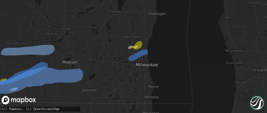 Hail map in Lannon, WI on July 2, 2026
