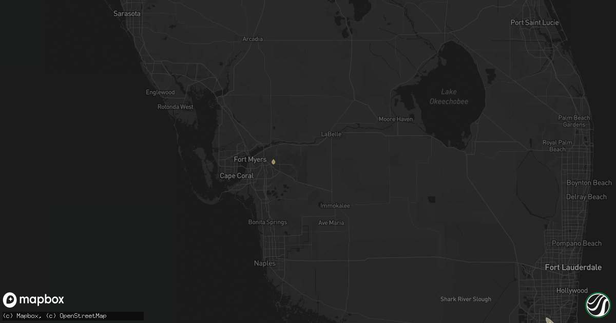 Hail map in Lehigh Acres, FL on July 2, 2026