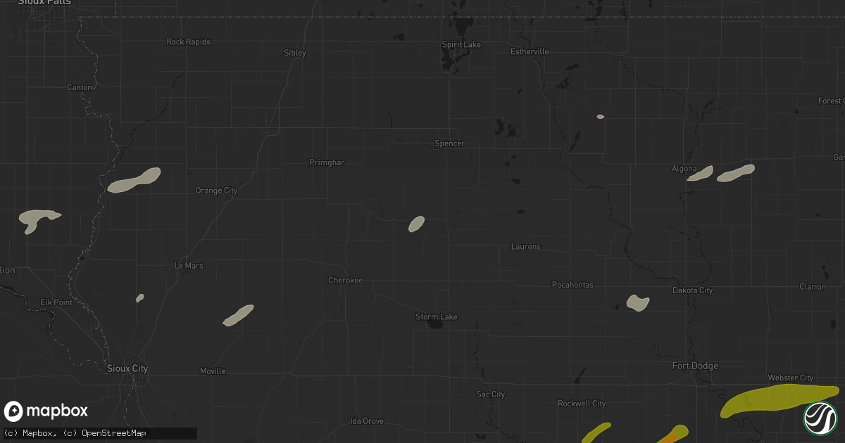 Hail map in Linn Grove, IA on July 2, 2026