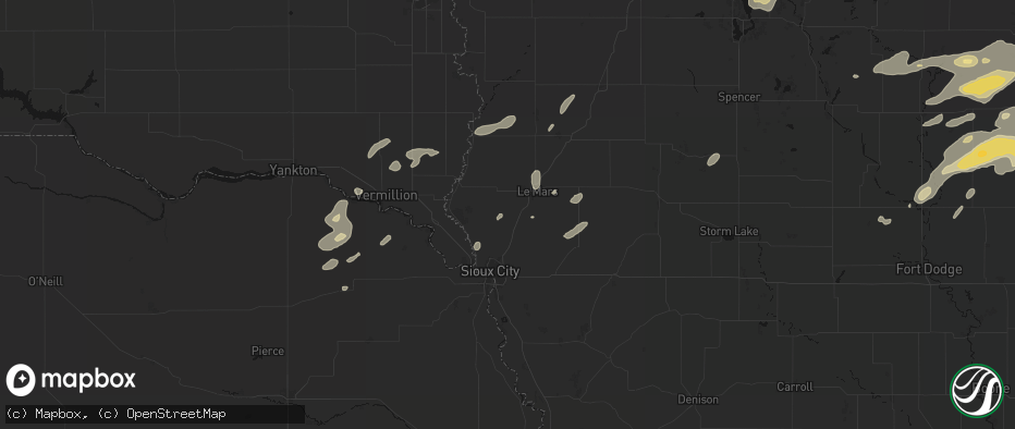 Hail map in Merrill, IA on July 2, 2026