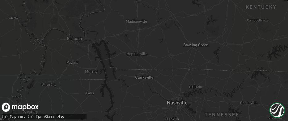 Hail map in Pembroke, KY on July 2, 2026