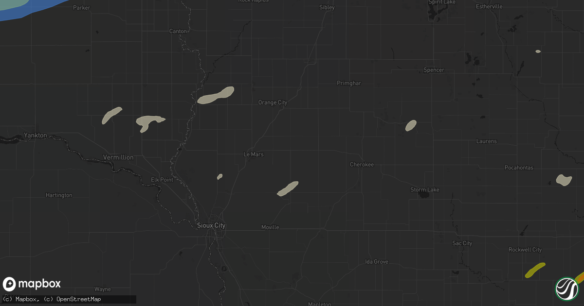 Hail map in Remsen, IA on July 2, 2026