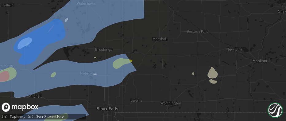 Hail map in Ruthton, MN on July 2, 2026