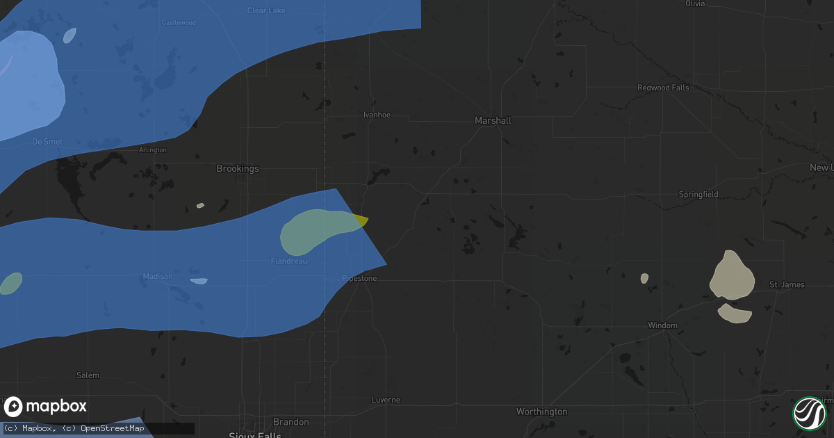 Hail map in Ruthton, MN on July 2, 2026