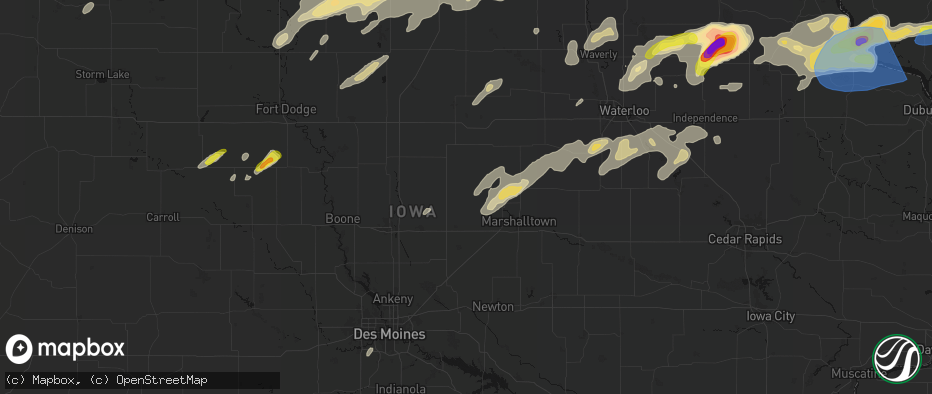 Hail map in Saint Anthony, IA on July 2, 2026