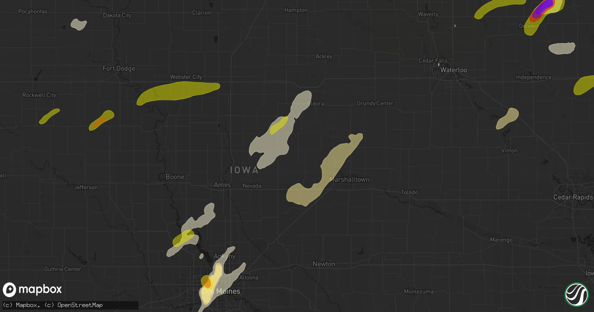 Hail map in Saint Anthony, IA on July 2, 2026