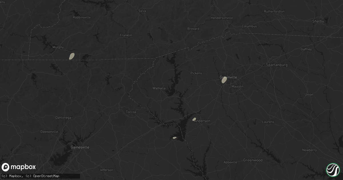 Hail map in Seneca, SC on July 2, 2026