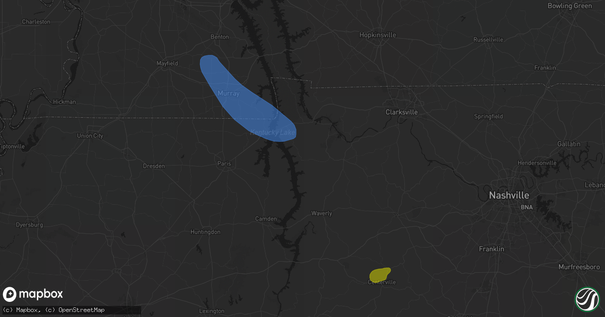 Hail map in Stewart, TN on July 2, 2026