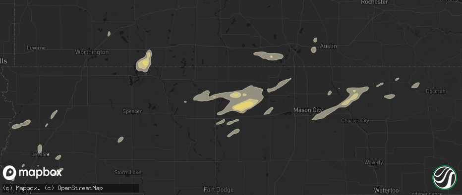 Hail map in Titonka, IA on July 2, 2026