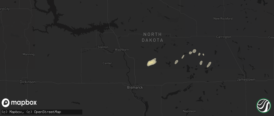 Hail map in Wilton, ND on July 2, 2026