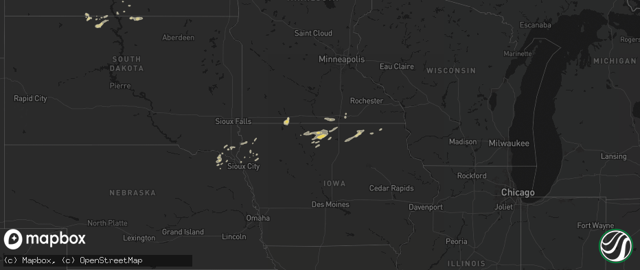 Hail map on July 2, 2026
