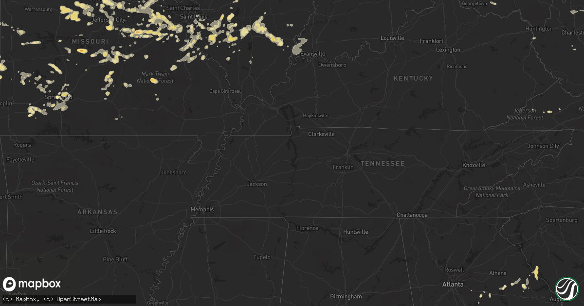 Hail map in Maryland on July 3, 2011