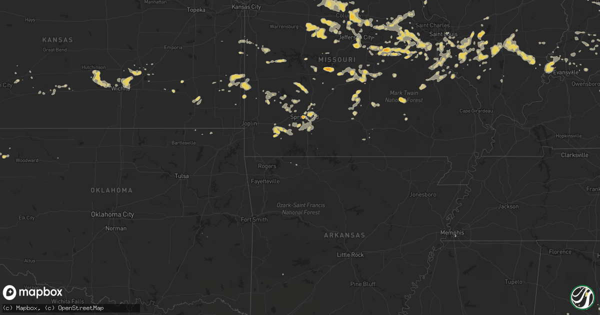 Hail map on July 3, 2011
