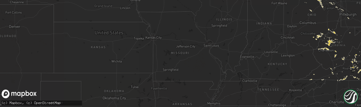 Hail map in Michigan on July 3, 2012