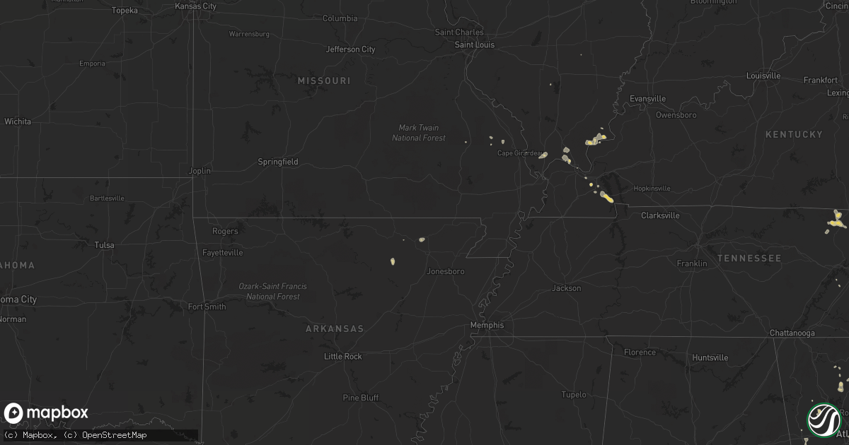 Hail map on July 3, 2012