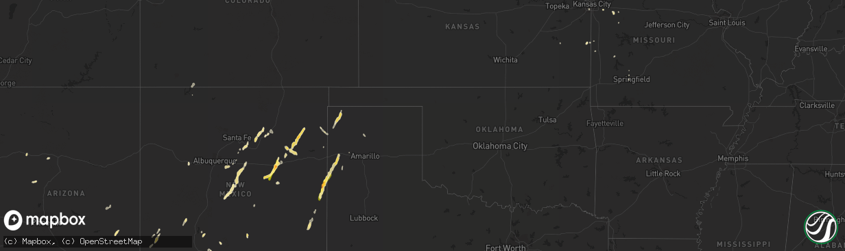 Hail map in Arizona on July 3, 2013