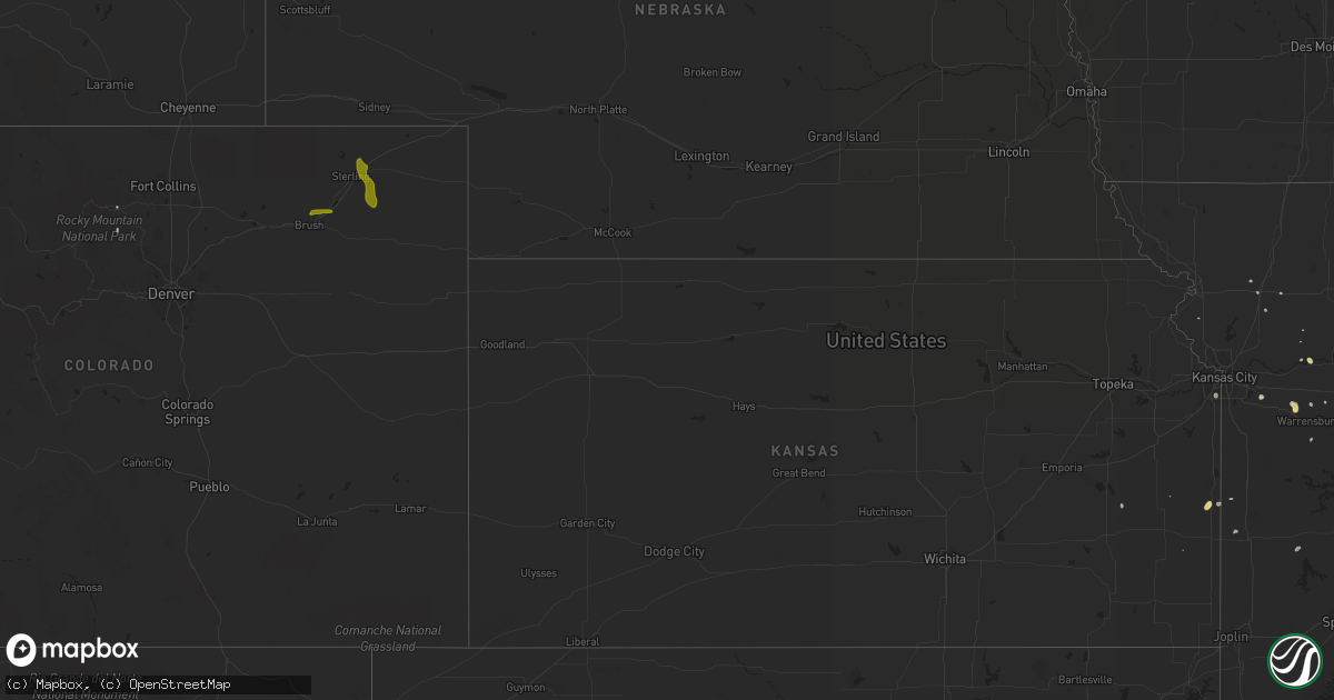 Hail map on July 3, 2013