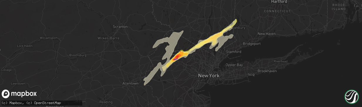 Hail map in Oak Ridge, NJ on July 3, 2014