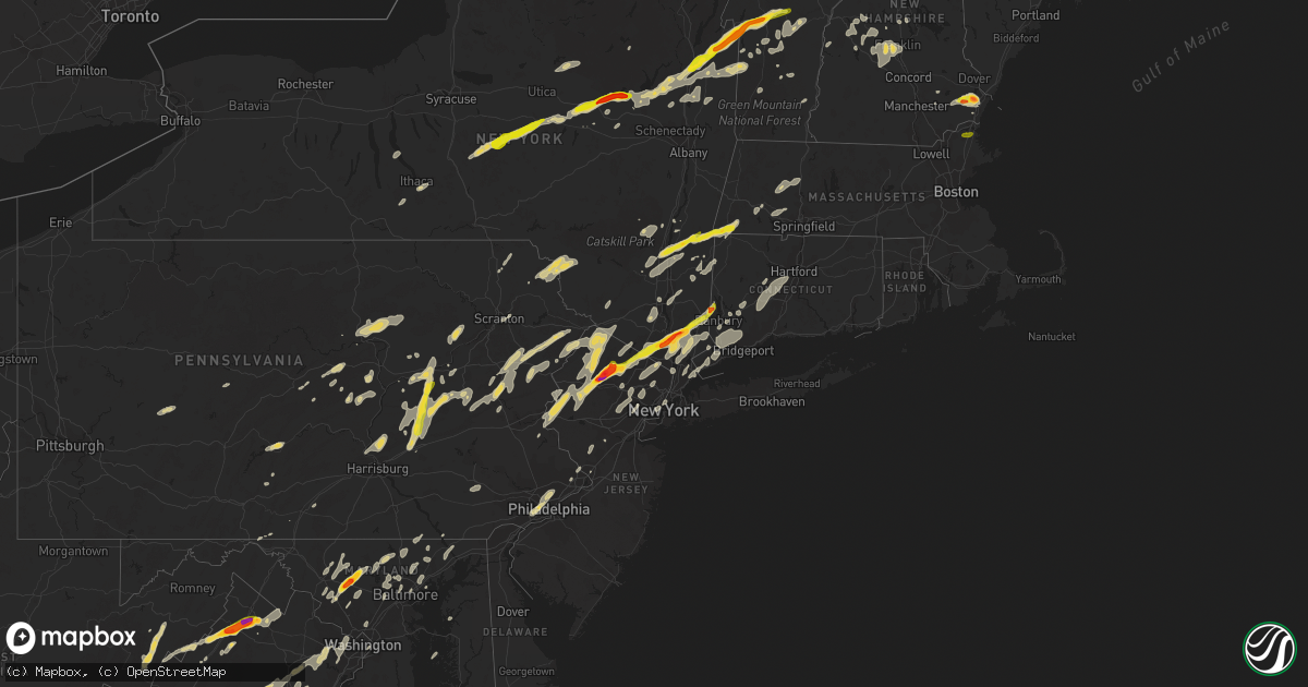 Hail map on July 3, 2014