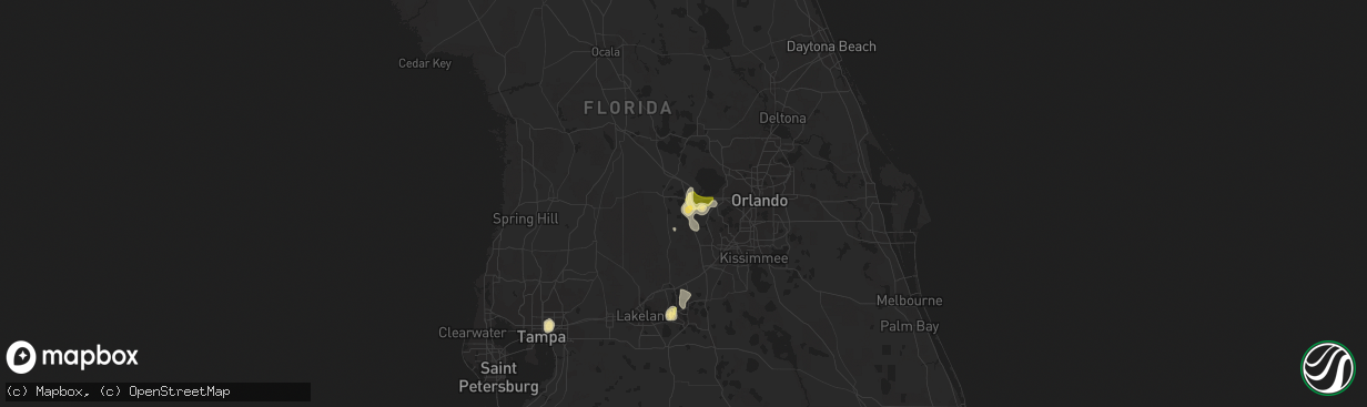 Hail map in Clermont, FL on July 3, 2015