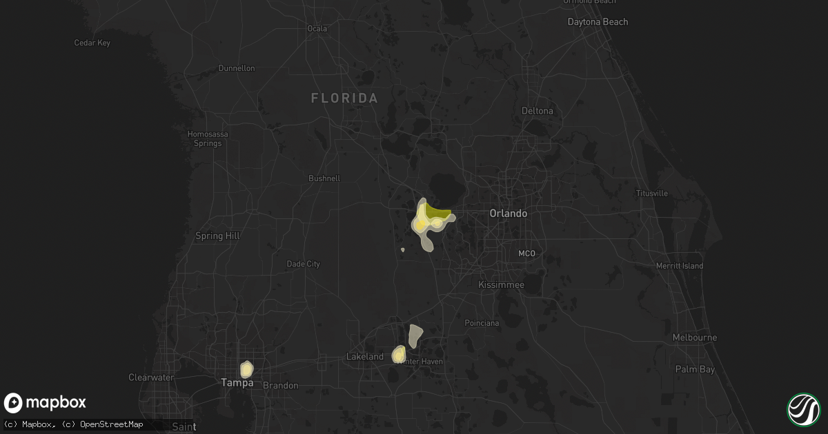Hail map in Clermont, FL on July 3, 2015