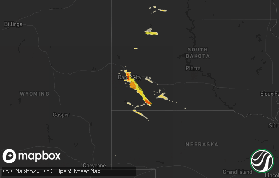 Hail map preview on 07-03-2016