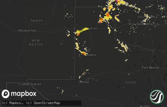 Hail map preview on 07-03-2017