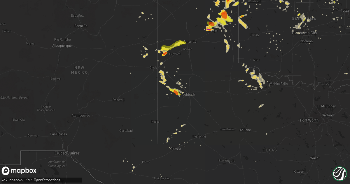 Hail map on July 3, 2017