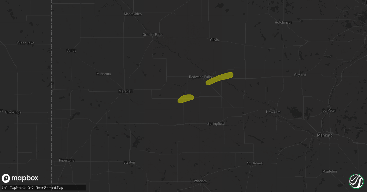 Hail map in Wabasso, MN on July 3, 2018