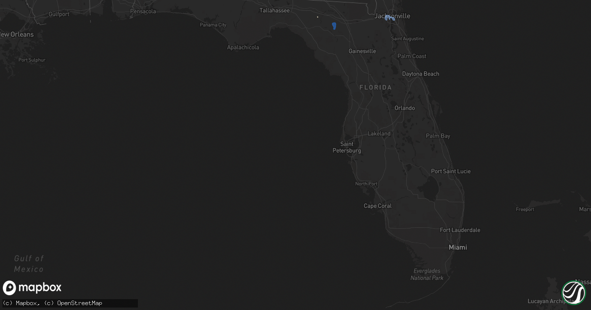 Hail map in Florida on July 3, 2019