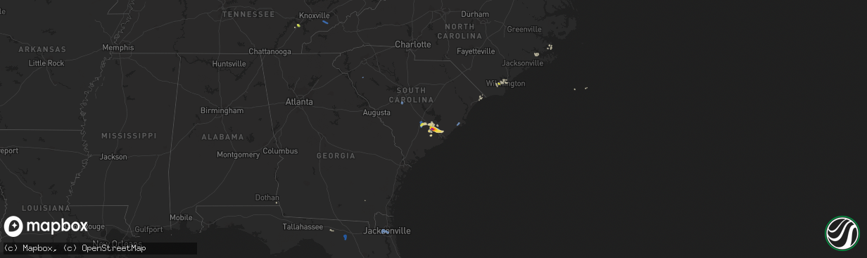 Hail map on July 3, 2019