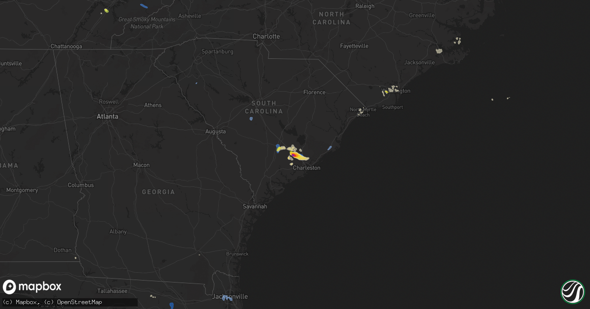 Hail map on July 3, 2019