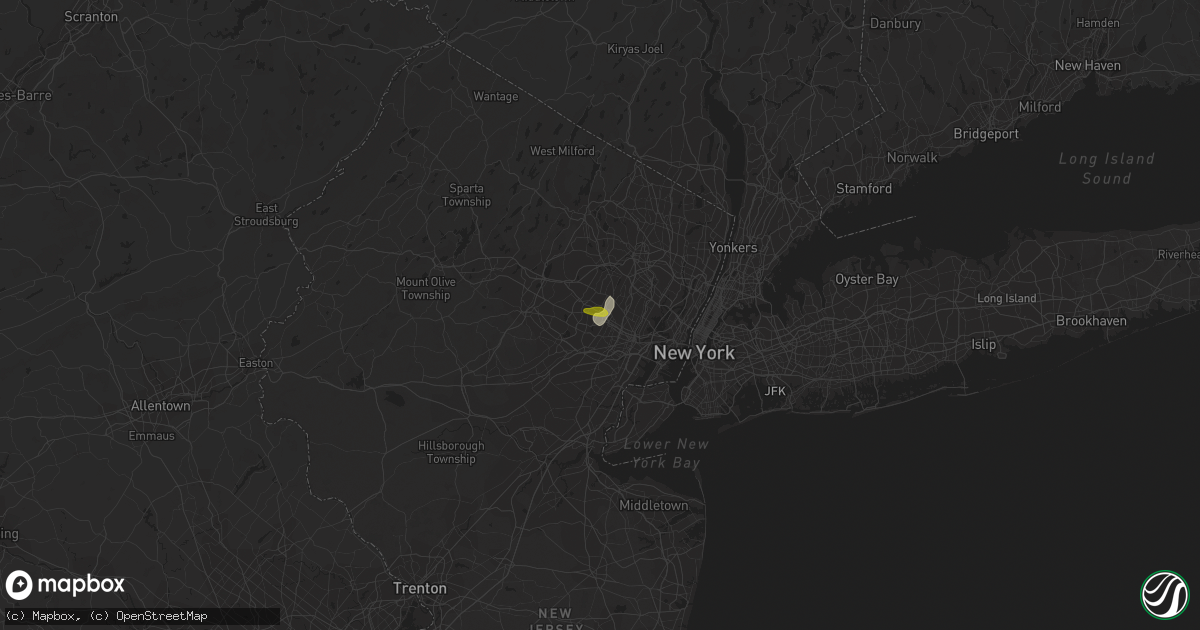 Hail map in West Orange, NJ on July 3, 2020