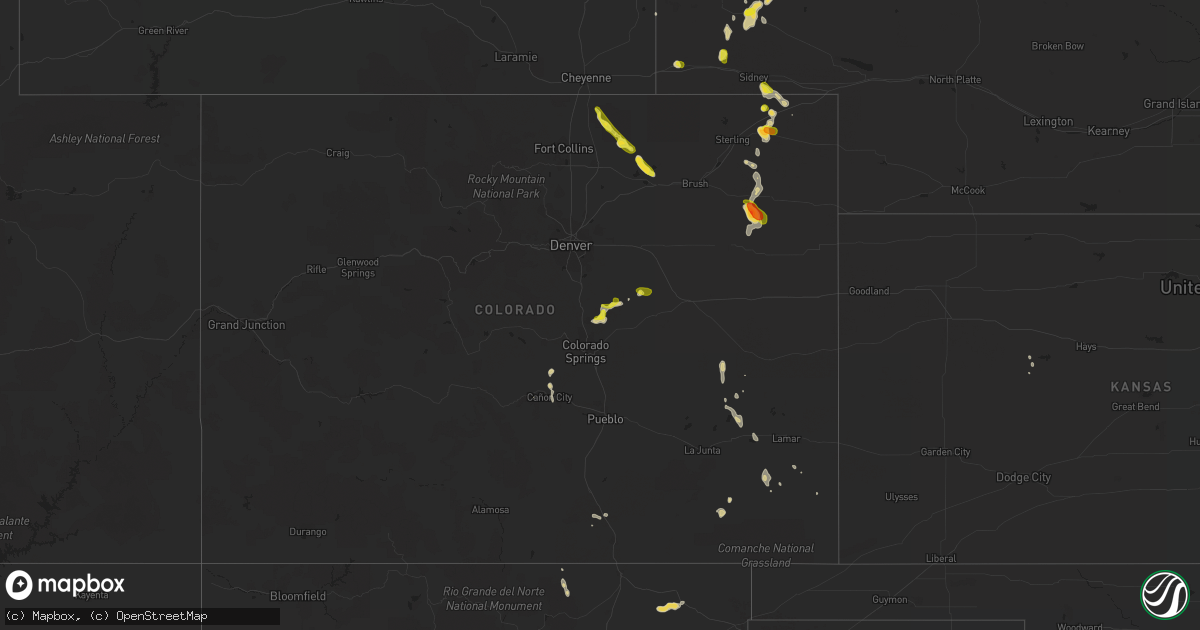 Hail map on July 3, 2021