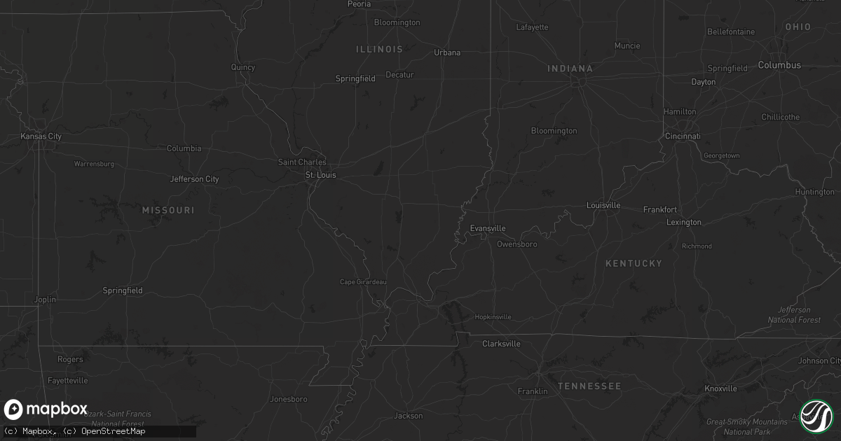 Hail map in Illinois on July 3, 2023
