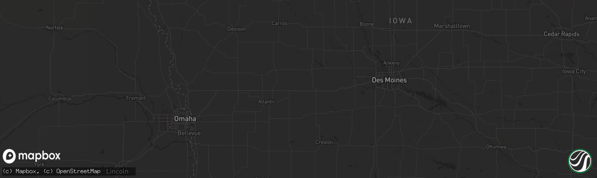 Hail map in Adair, IA on July 3, 2024