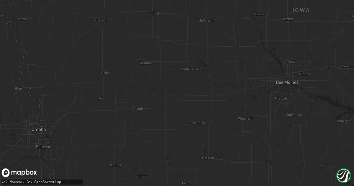 Hail map in Adair, IA on July 3, 2024