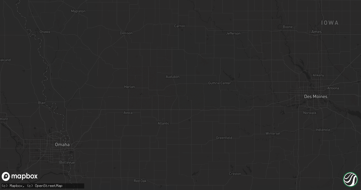 Hail map in Exira, IA on July 3, 2024