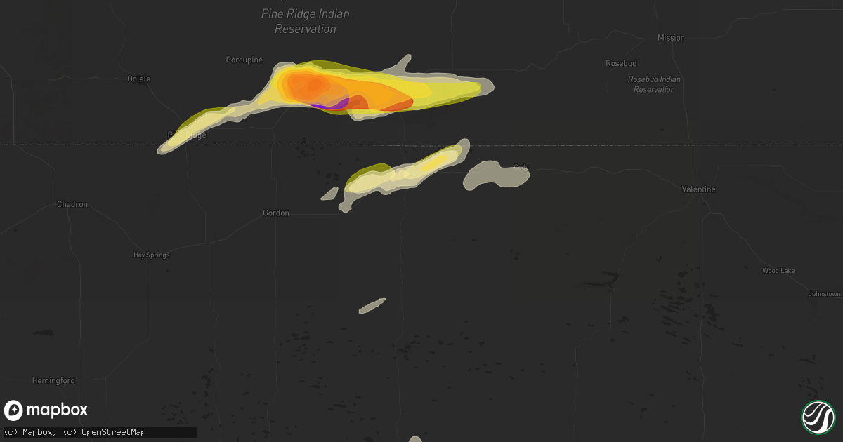 Hail map in Merriman, NE on July 3, 2024
