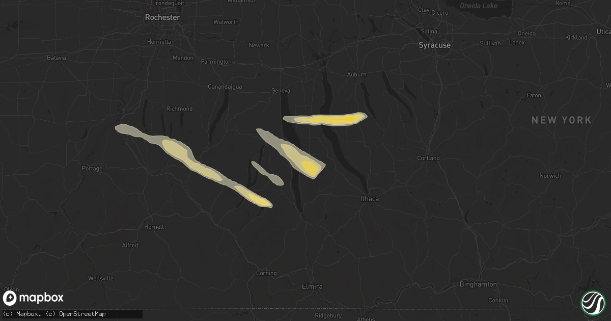 Hail map in Lodi, NY on July 3, 2025