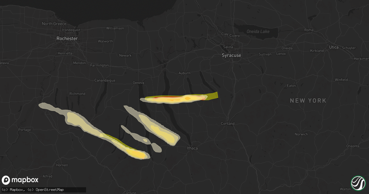 Hail map in Scipio Center, NY on July 3, 2025