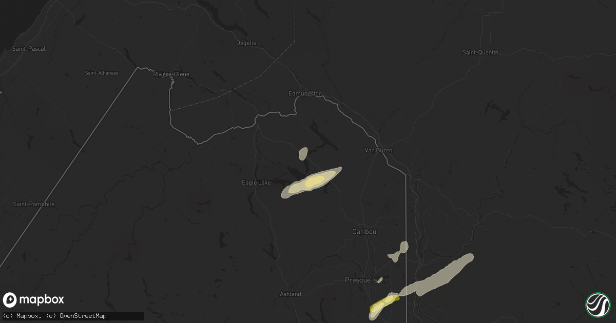 Hail map in Sinclair, ME on July 3, 2025