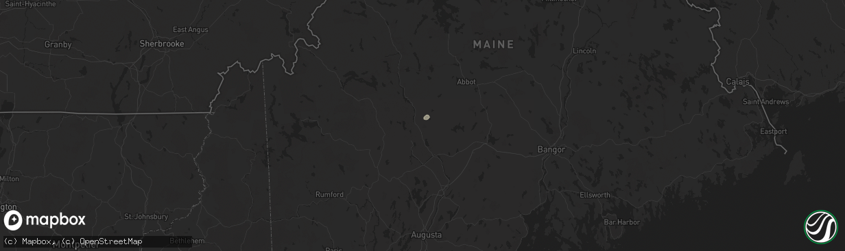 Hail map in Solon, ME on July 3, 2025