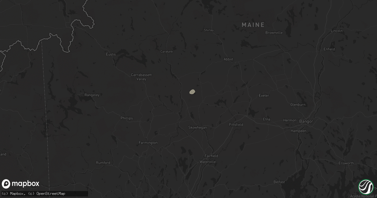 Hail map in Solon, ME on July 3, 2025