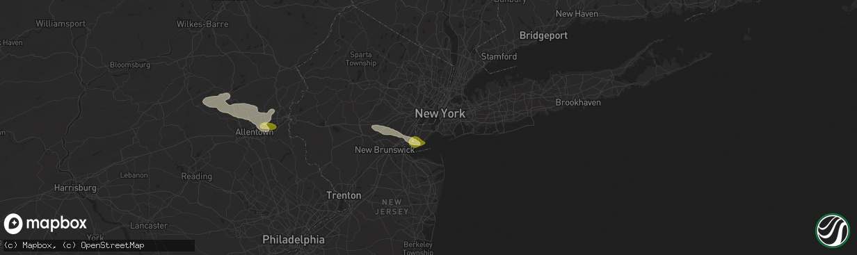 Hail map in Staten Island, NY on July 3, 2025