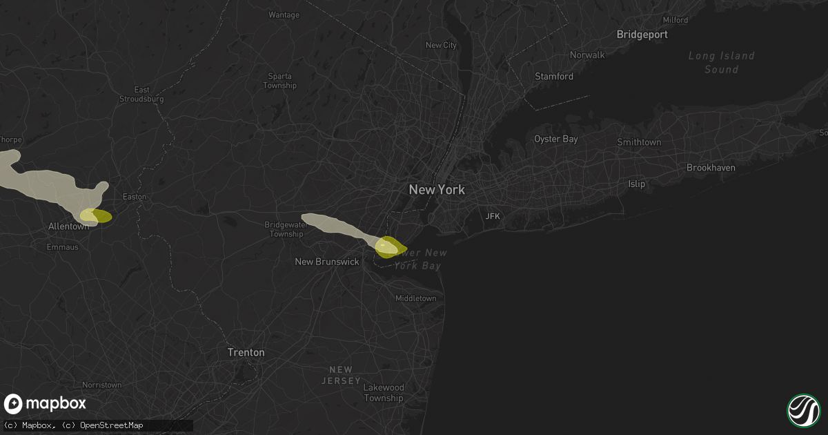 Hail map in Staten Island, NY on July 3, 2025