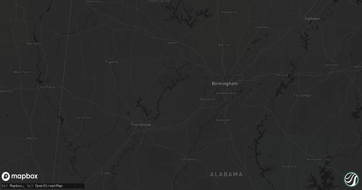 Hail map in Adger, AL on July 3, 2026