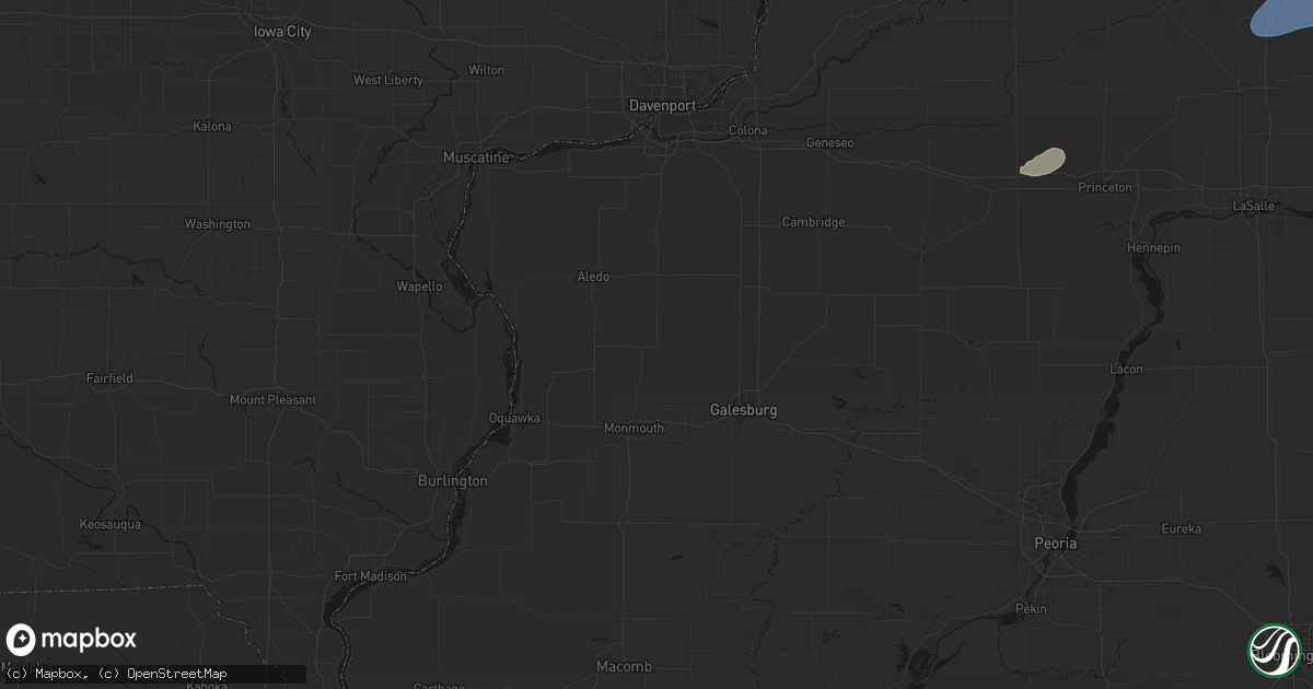 Hail map in Alexis, IL on July 3, 2026