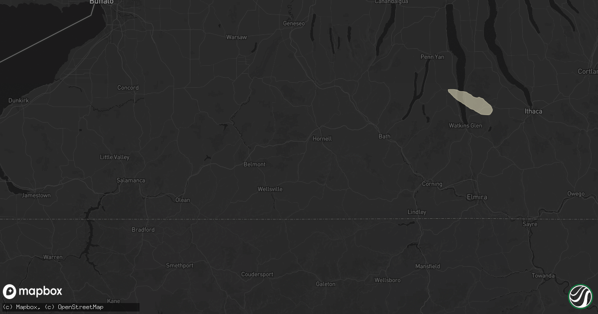 Hail map in Alfred Station, NY on July 3, 2026