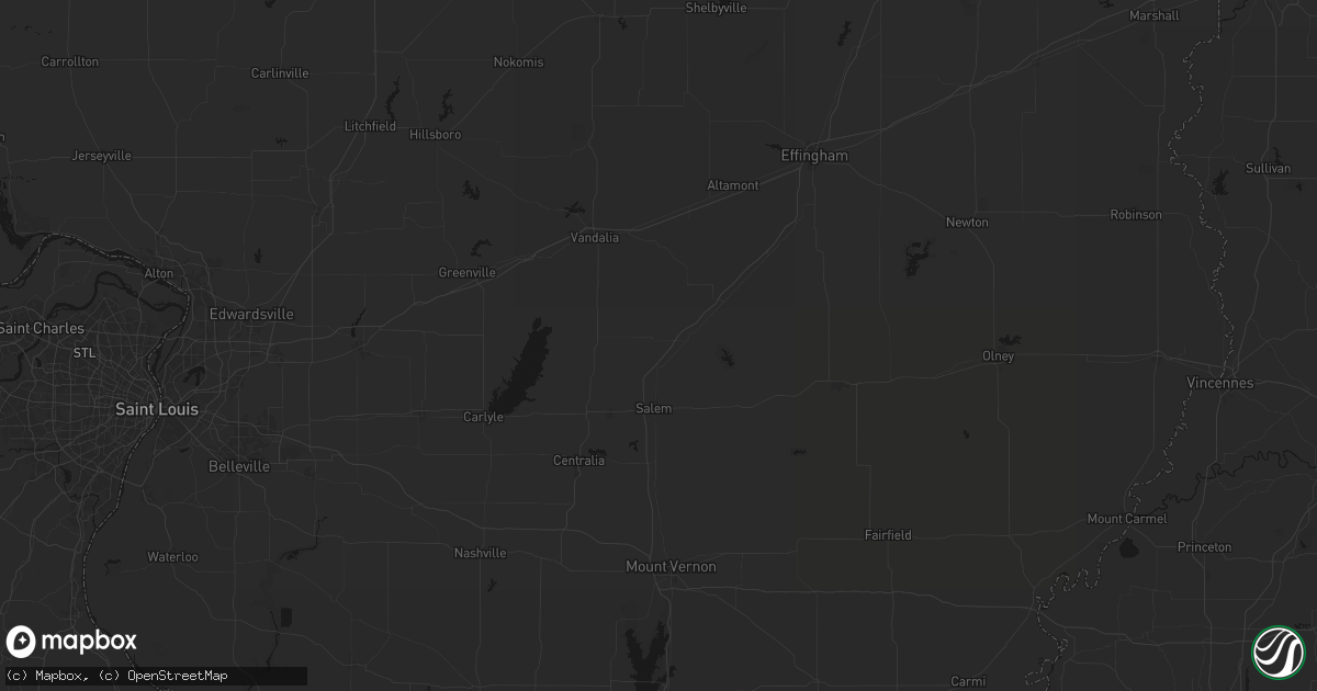 Hail map in Alma, IL on July 3, 2026